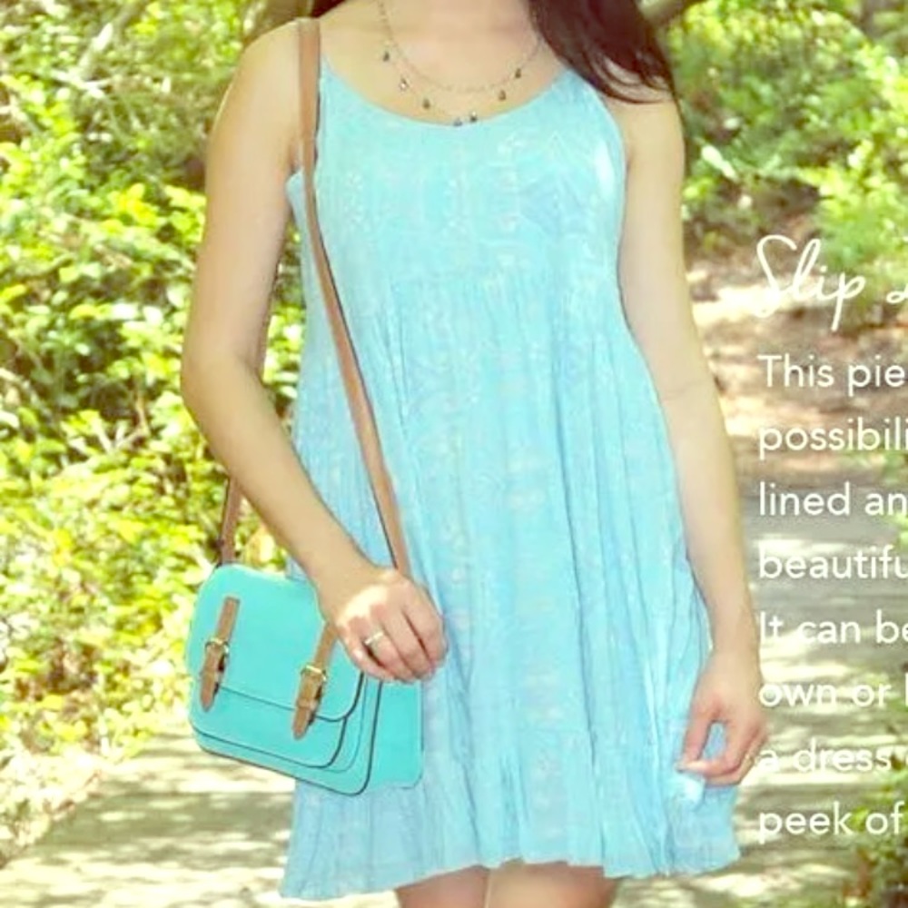 NWT Simply Noelle Light Blue Slip Tunic Dress